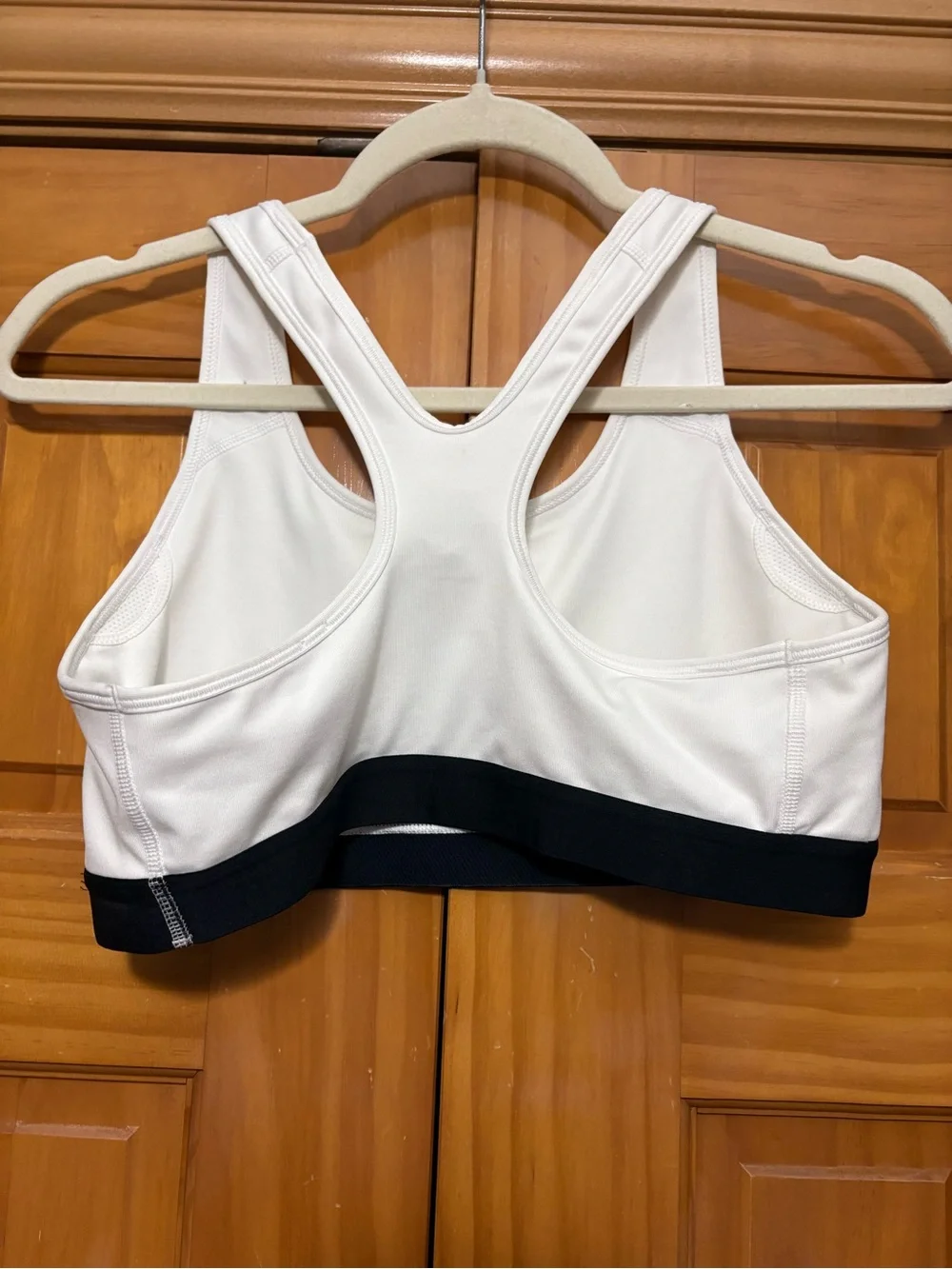 Nike White & Black Racerback Pro Sports Bra Size Large NWT
